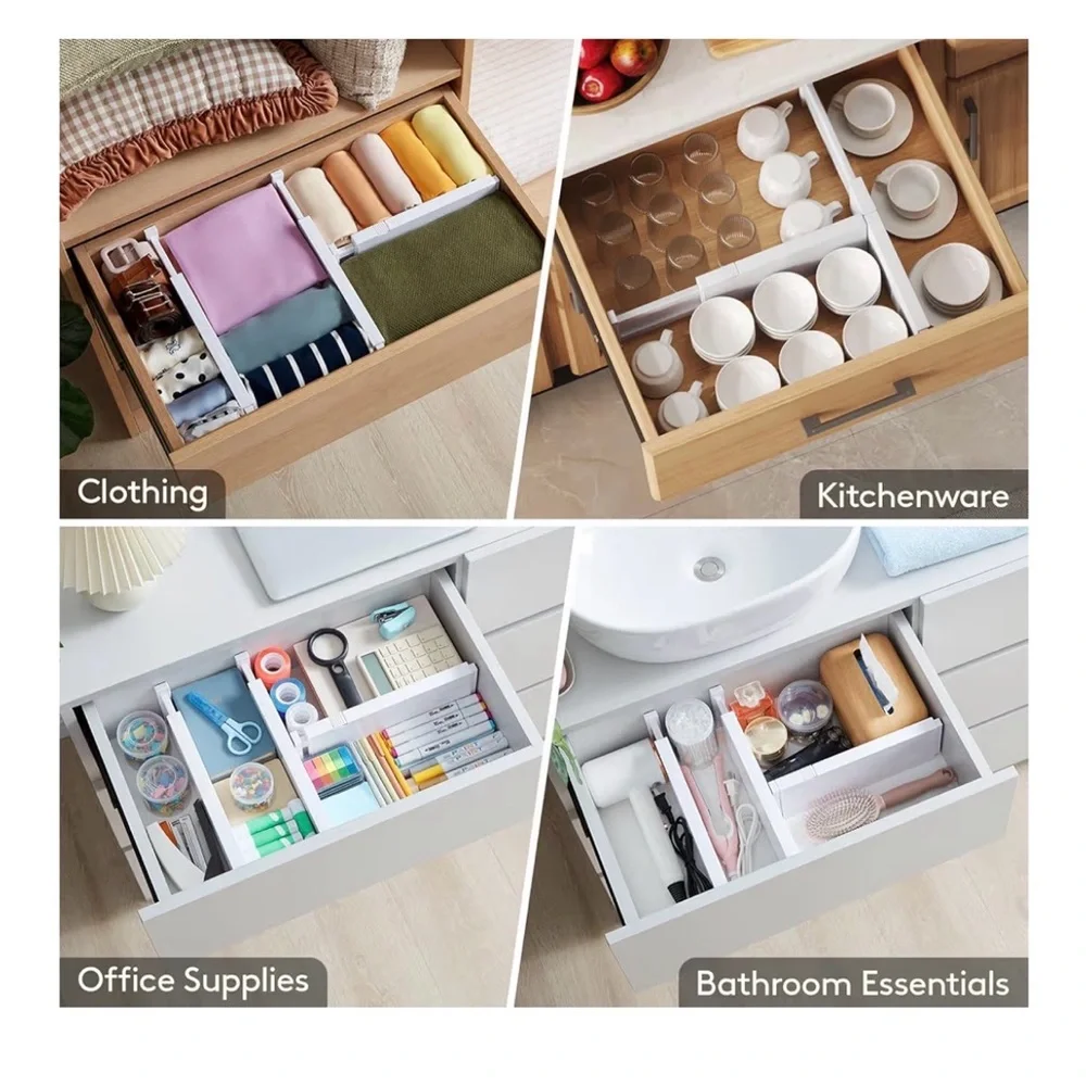 Adjustable Drawer Dividers 5-Pack